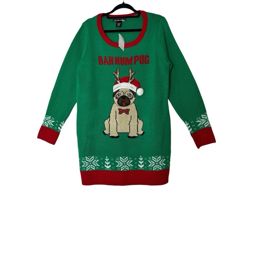 United States‎ Sweaters Christmas Sweatshirt Women's XL Dog Ugly Sweater New